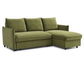 Land Of Beds Rhodes Olive Velvet Sofa Bed3