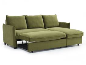 Land Of Beds Rhodes Olive Velvet Sofa Bed4