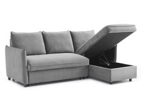 Land Of Beds Rhodes Grey Velvet Sofa Bed5