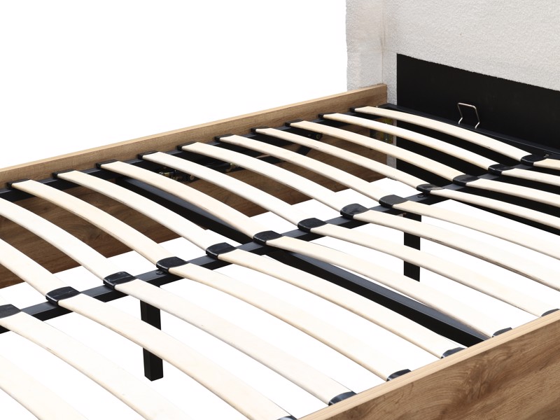 Land Of Beds Marla White Fabric Ottoman Bed4