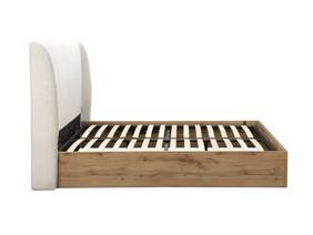 Land Of Beds Marla White Fabric Ottoman Bed3