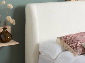 Land Of Beds Marla White Fabric Ottoman Bed5