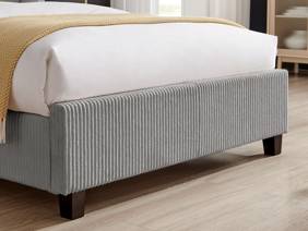 Land Of Beds Asha Grey Fabric Bed Frame4