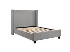 Land Of Beds Asha Grey Fabric Bed Frame5