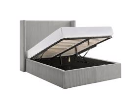 Land Of Beds Asha Grey Fabric Ottoman Bed6