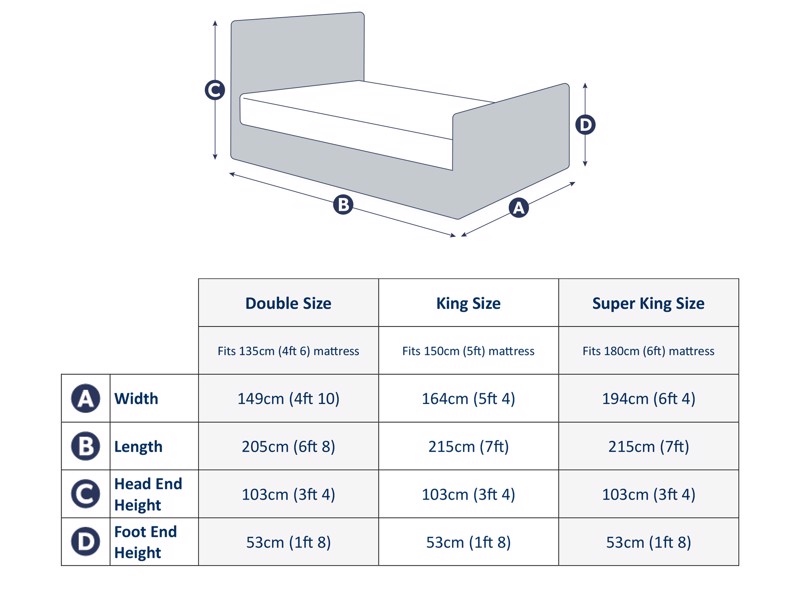 Land Of Beds Reynolds Oak Finish Wooden Storage Double Bed Frame7