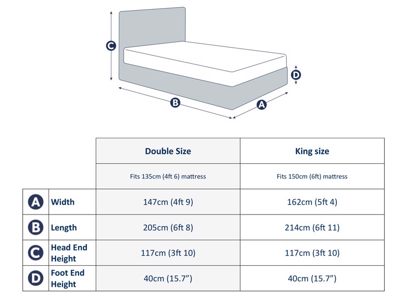 Land Of Beds Alberta Grey Fabric Storage Bed Frame5