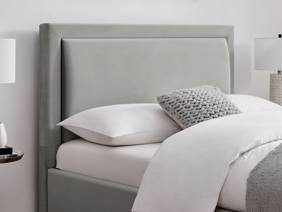 Land Of Beds Alberta Grey Fabric Storage Bed Frame4