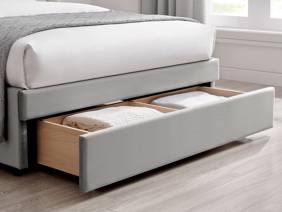 Land Of Beds Alberta Grey Fabric Storage Bed Frame5