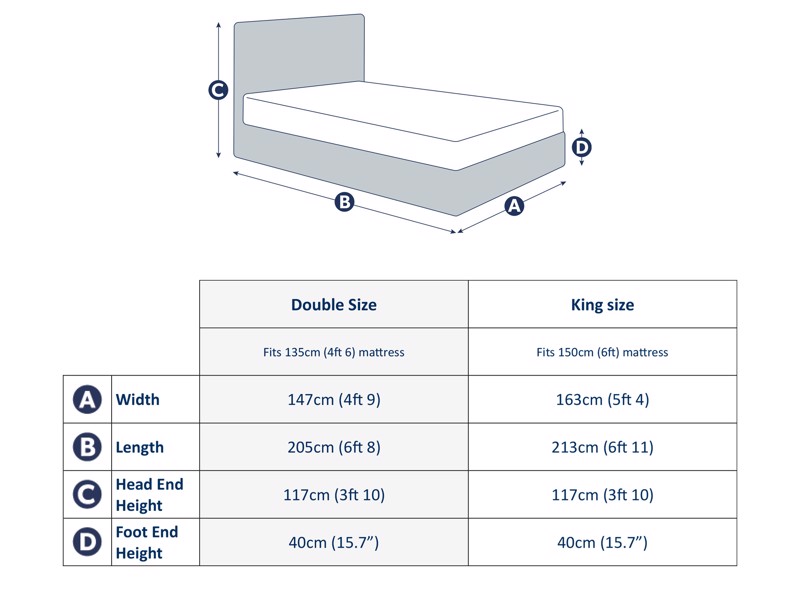 Land Of Beds Alberta Taupe Fabric Storage Double Bed Frame7