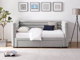 Land Of Beds Elodie Grey Fabric Day Bed2