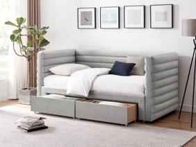 Land Of Beds Elodie Grey Fabric Day Bed3
