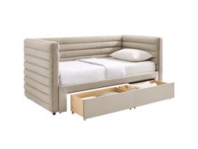 Land Of Beds Elodie Taupe Fabric Day Bed6