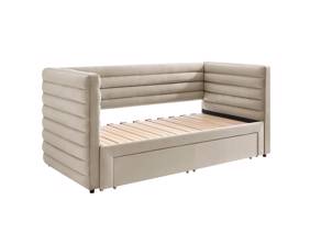 Land Of Beds Elodie Taupe Fabric Day Bed7