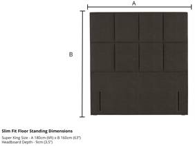 Hypnos Super King Size - CLEARANCE STOCK - Linoso Slate Victoria Headboard2