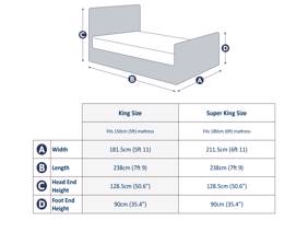 Land Of Beds Hayes Light Grey Fabric TV Bed9