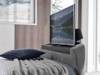 Land Of Beds Hayes Light Grey Fabric King Size TV Bed8