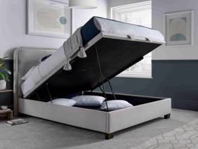 Land Of Beds Jackson Clay Fabric Ottoman Bed2