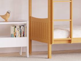 Land Of Beds Single Size - CLEARANCE STOCK - Seville Oak Finish Wooden Bunk Bed4