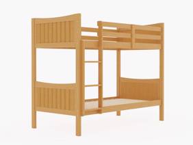 Land Of Beds Single Size - CLEARANCE STOCK - Seville Oak Finish Wooden Bunk Bed5