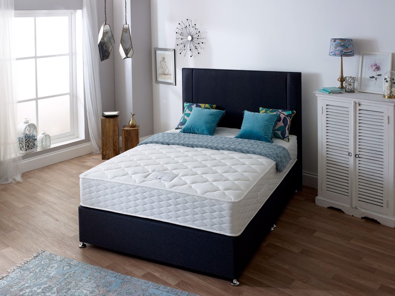 Highgrove Beds Single Size - CLEARANCE STOCK - Plush Ebony Halton Headboard and Aldford Divan Bed1