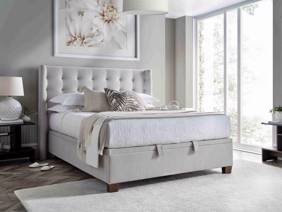 Land Of Beds Wilson Clay Fabric Ottoman Bed1