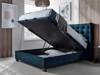 Land Of Beds Wilson Blue Fabric Ottoman Bed2