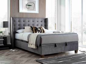 Land Of Beds Wilson Vogue Grey Fabric Ottoman Bed1
