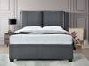 Land Of Beds Double Size - CLEARANCE STOCK - Henley Grey Fabric Ottoman Bed1