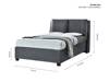 Land Of Beds Double Size - CLEARANCE STOCK - Henley Grey Fabric Ottoman Bed6