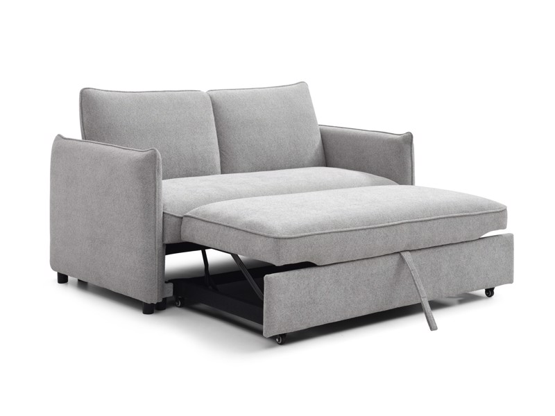 Land Of Beds Capri Grey Boucle Sofa Bed4