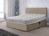 Adjust-A-Bed Adjustable Double Size - CLEARANCE STOCK - Linoso Sand Repton Headboard and Soft Trilogy Adjustable Double Adjustable Bed1