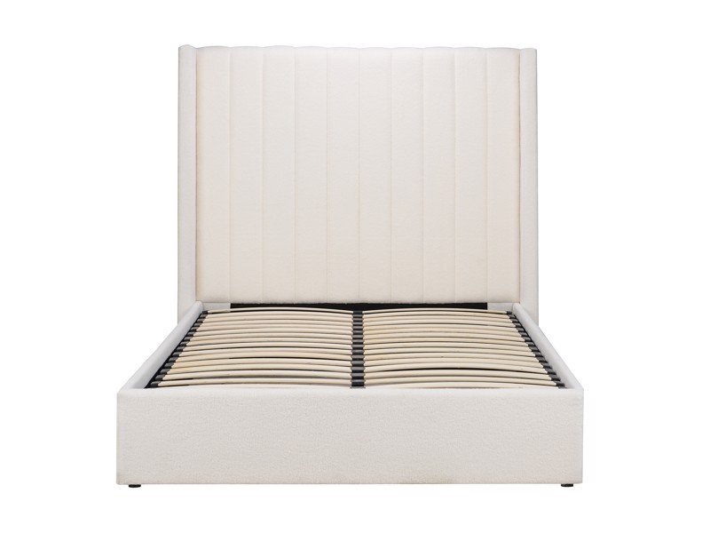 Land Of Beds Adelaide White Fabric Ottoman Bed8