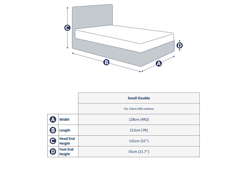 Land Of Beds Small Double Size - CLEARANCE STOCK - Freya Buxton Cloud Fabric Bed Frame2