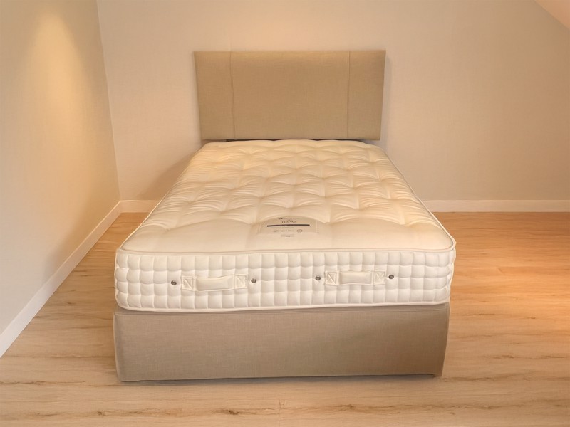 Harrison Spinks Double Size - CLEARANCE STOCK - Ex-Showroom - Italiano Limestone Deco Headboard and Topaz Divan Bed3