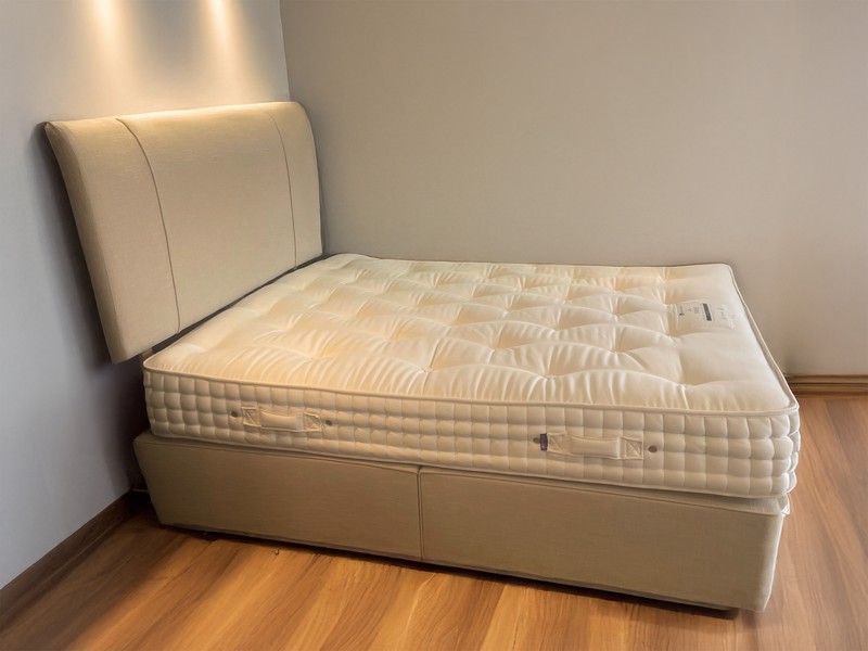 Harrison Spinks Double Size - CLEARANCE STOCK - Ex-Showroom - Italiano Limestone Deco Headboard and Topaz Divan Bed4