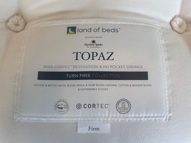 Harrison Spinks Double Size - CLEARANCE STOCK - Ex-Showroom - Italiano Limestone Deco Headboard and Topaz Divan Bed5