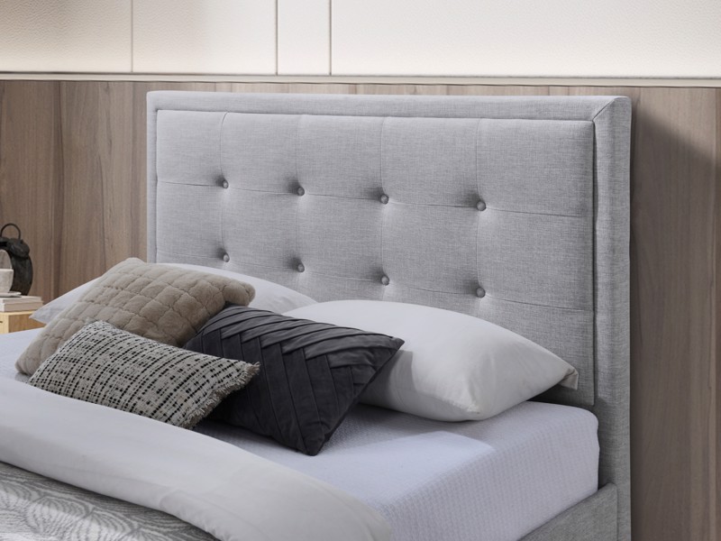 Land Of Beds Tyler Stone Fabric Small Double Bed Frame2