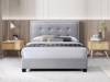 Land Of Beds Tyler Stone Fabric Small Double Bed Frame1