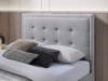 Land Of Beds Tyler Stone Fabric Small Double Bed Frame2