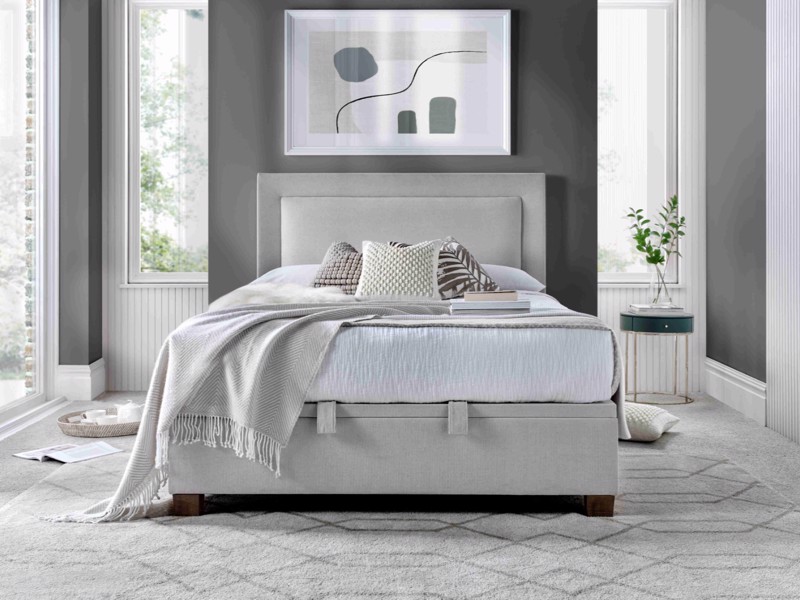 Land Of Beds Grover Clay Fabric Ottoman Bed3