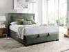 Land Of Beds Grover Green Fabric Ottoman Bed1