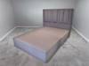 Hypnos King Size - CLEARANCE - Ex-Showroom Tweed Grey Harriet Headboard and Bed Base2