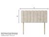 Sealy Double Size - CLEARANCE - Ex-Showroom - Velvet Dove Shard Headboard and Caldwell Divan Bed5