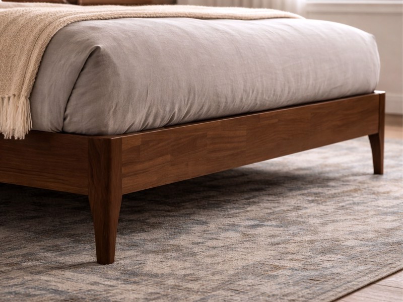 Land Of Beds Marla Grey Fabric Bed Frame3