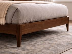 Land Of Beds Marla Grey Fabric Bed Frame3