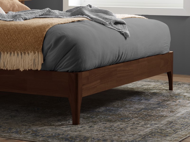 Land Of Beds Marla Grey Fabric Bed Frame3