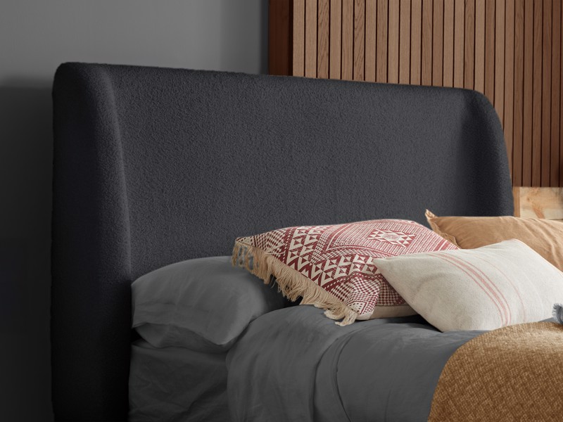 Land Of Beds Marla Grey Fabric Bed Frame4