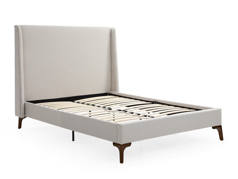 Land Of Beds King Size - CLEARANCE STOCK - Eden Beige Fabric King Size Bed Frame6