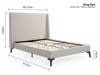 Land Of Beds King Size - CLEARANCE STOCK - Eden Beige Fabric King Size Bed Frame7
